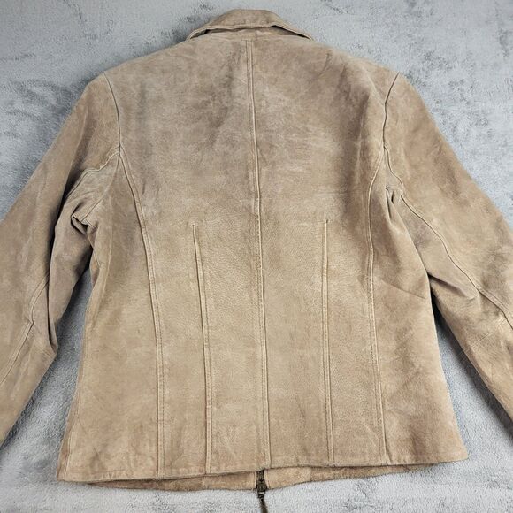 Coldwater Creek Leather Long Sleeve Zipper Size Petite Small - Picture 12 of 15